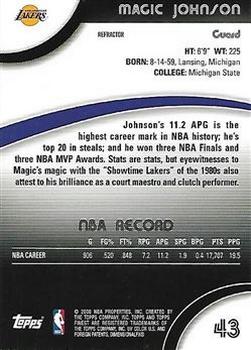 2007-08 Finest - Refractors #43 Magic Johnson Back