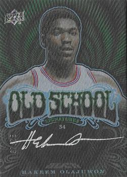 2012-13 Upper Deck Exquisite - UD Black Old School Autographs #OS-HO Hakeem Olajuwon Front