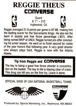 1989 Converse #NNO Reggie Theus Back