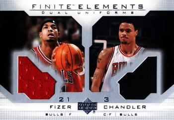 2003-04 Upper Deck Finite - Elements Dual Uniforms #FS21 Marcus Fizer / Tyson Chandler Front