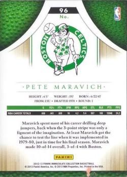2012-13 Panini Immaculate Collection - Gold #96 Pete Maravich Back