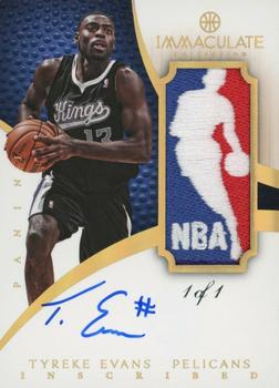 2012-13 Panini Immaculate Collection - Inscribed Logoman #IL-EV Tyreke Evans Front