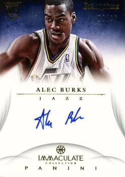 2012-13 Panini Immaculate Collection - Inscriptions #IN-BU Alec Burks Front