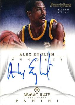 2012-13 Panini Immaculate Collection - Inscriptions #IN-AE Alex English Front