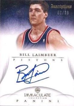 2012-13 Panini Immaculate Collection - Inscriptions #IN-LI Bill Laimbeer Front