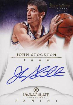 2012-13 Panini Immaculate Collection - Inscriptions #IN-JS John Stockton Front