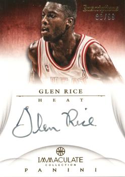 2012-13 Panini Immaculate Collection - Inscriptions #IN-GR Glen Rice Front