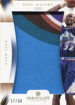 2012-13 Panini Immaculate Collection - Logo Patches #IP-KM Karl Malone Front