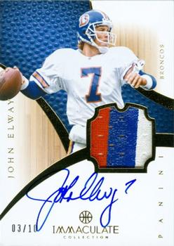 2012-13 Panini Immaculate Collection - Rookie Autographed Patches Sports Variations #134 John Elway Front