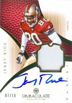 2012-13 Panini Immaculate Collection - Rookie Autographed Patches Sports Variations #134 Jerry Rice Front