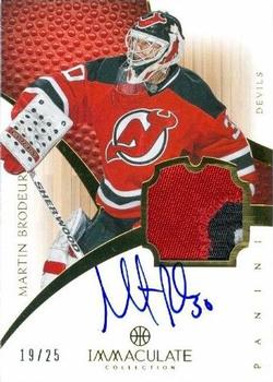 2012-13 Panini Immaculate Collection - Rookie Autographed Patches Sports Variations #134 Martin Brodeur Front