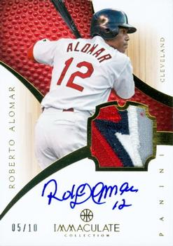 2012-13 Panini Immaculate Collection - Rookie Autographed Patches Sports Variations #134 Roberto Alomar Front