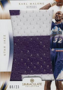 2012-13 Panini Immaculate Collection - Numbers Patches #IP-KM Karl Malone Front