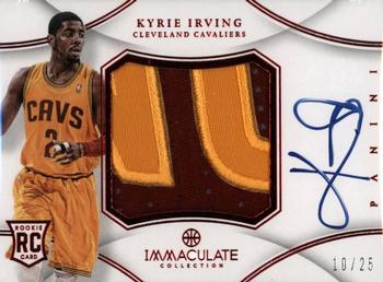 2012-13 Panini Immaculate Collection - Premium Patches Autographs Chinese Red #PP-KI Kyrie Irving Front