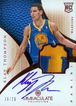 2012-13 Panini Immaculate Collection - Rookie Autographed Patches Chinese Red #180 Klay Thompson Front