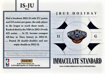 2012-13 Panini Immaculate Collection - Immaculate Standard #IS-JU Jrue Holiday Back