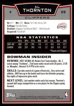 2008-09 Bowman #29 Al Thornton Back