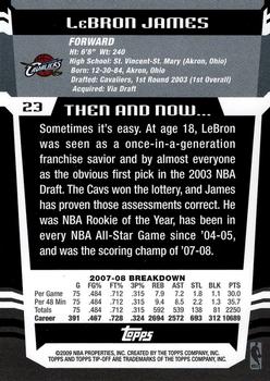 2008-09 Topps Tipoff #23 LeBron James Back