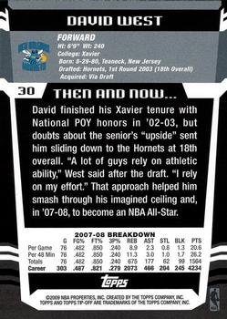2008-09 Topps Tipoff #30 David West Back