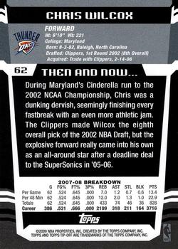 2008-09 Topps Tipoff #62 Chris Wilcox Back