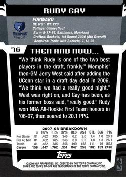 2008-09 Topps Tipoff #76 Rudy Gay Back