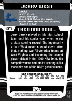 2008-09 Topps Tipoff #97 Jerry West Back
