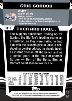 2008-09 Topps Tipoff #117 Eric Gordon Back