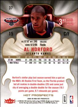2008-09 Fleer Hot Prospects #37 Al Horford Back