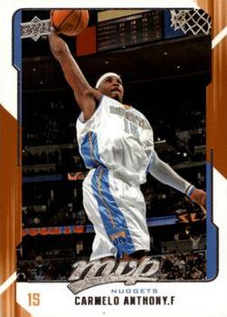 2008-09 Upper Deck MVP #37 Carmelo Anthony Front