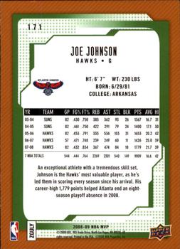 2008-09 Upper Deck MVP #171 Joe Johnson Back
