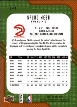 2008-09 Upper Deck MVP #241 Spud Webb Back