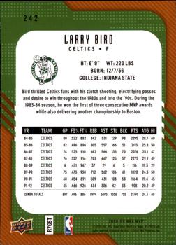 2008-09 Upper Deck MVP #242 Larry Bird Back
