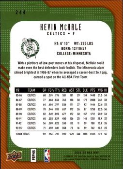 2008-09 Upper Deck MVP #244 Kevin McHale Back