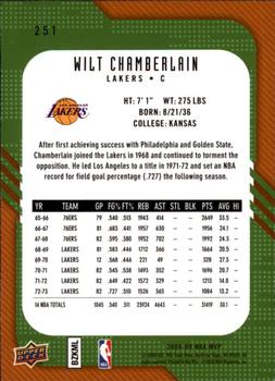 2008-09 Upper Deck MVP #251 Wilt Chamberlain Back