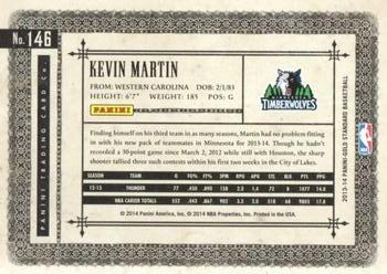 2013-14 Panini Gold Standard #146 Kevin Martin Back