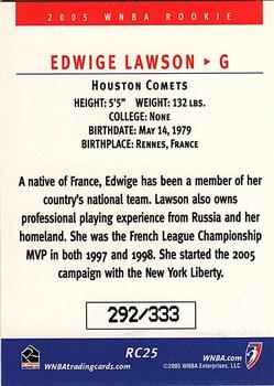 2005 Rittenhouse WNBA - Expansion Set #RC25 Edwige Lawson-Wade Back
