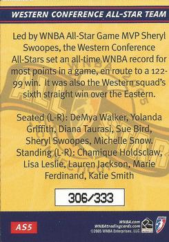 2005 Rittenhouse WNBA - Expansion Set #AS5 Western Conference All-Star Team Back