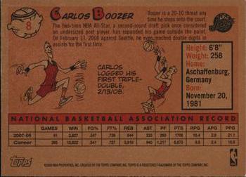 2008-09 Topps - 1958-59 Variations #8 Carlos Boozer Back