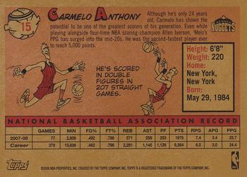 2008-09 Topps - 1958-59 Variations #15 Carmelo Anthony Back