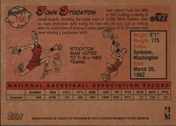 2008-09 Topps - 1958-59 Variations #166 John Stockton Back