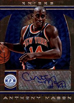 2013-14 Panini Totally Certified - Totally Blue Signatures #75 Anthony Mason Front