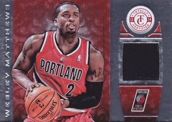 2013-14 Panini Totally Certified - Materials #125 Wesley Matthews Front