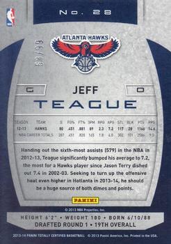 2013-14 Panini Totally Certified - Red #28 Jeff Teague Back