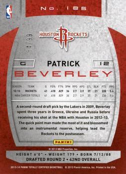 2013-14 Panini Totally Certified - Red #185 Patrick Beverley Back
