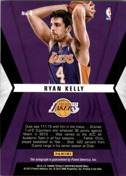 2013-14 Panini Totally Certified - Rookie Roll Call Autographs #8 Ryan Kelly Back