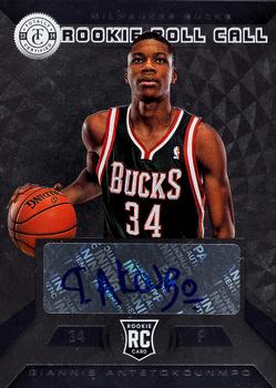 2013-14 Panini Totally Certified - Rookie Roll Call Autographs #19 Giannis Antetokounmpo Front