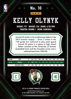 2013-14 Pinnacle #10 Kelly Olynyk Back