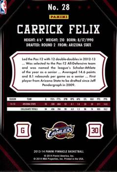 2013-14 Pinnacle #28 Carrick Felix Back