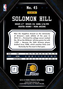 2013-14 Pinnacle #45 Solomon Hill Back