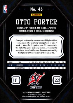 2013-14 Pinnacle #46 Otto Porter Back